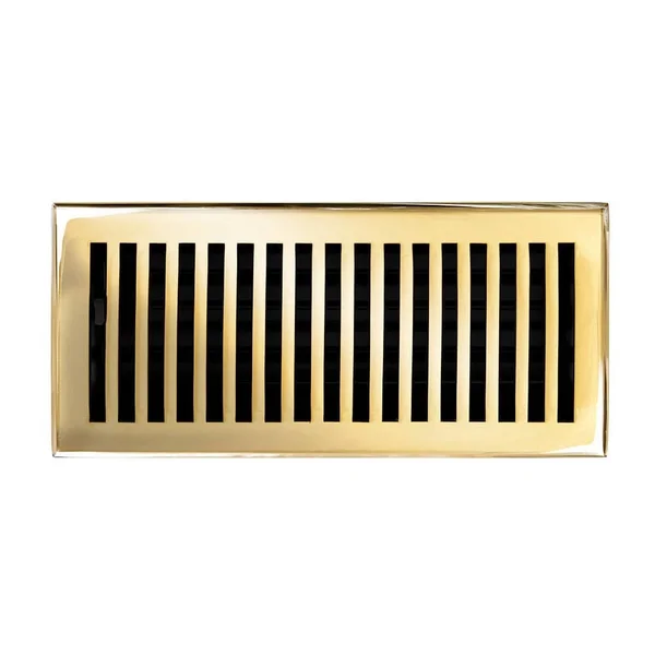 Brass Elegans 116d PLB Solid Cast Brass Contemporary 4x22 x 10x22 Floor Register