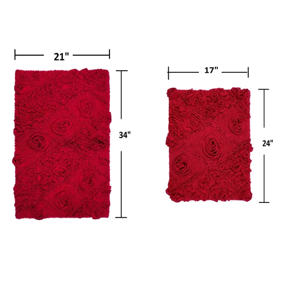 Home Weavers Modesto Bath Rug - 2 Piece Set - Blue