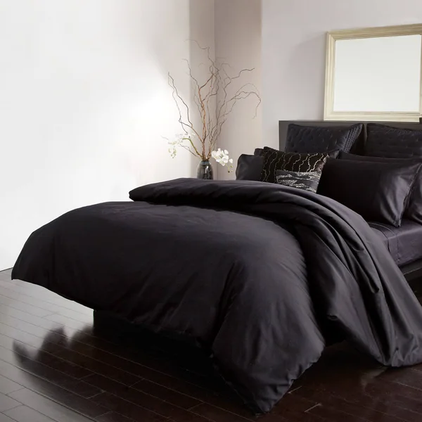 Donna Karan Silk Indulgence Duvet Cover Set - King - Black