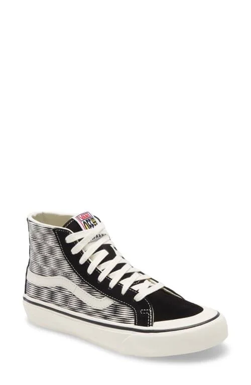 Vans Hemp Blur Checker Sk8-Hi 138 Decon SF (Black/Marshmallow) 9.5