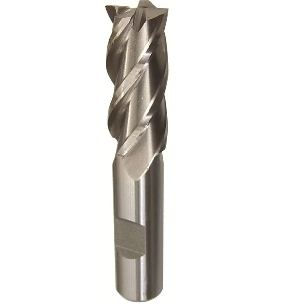 1/2x22 Carbide 4 Flute TiAlN 1x22 Flute Length 3x22 Overall Length 1/2x22 Shank Single End Square End Mill - Drill America