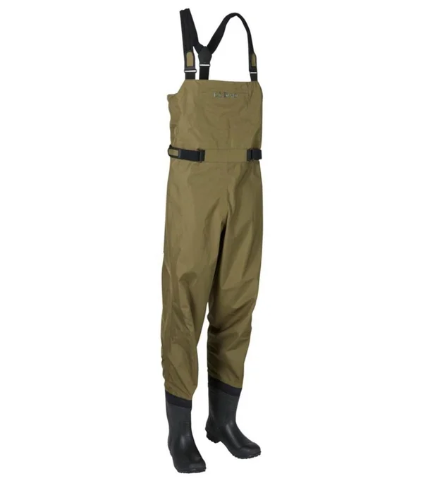 Men's Angler Super Seam Tek Boot-Foot Waders Green S 6 - L.L.Bean