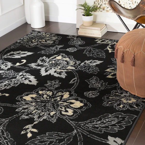 Surya Paramount PAR-1093 Black Area Rug 6&7x22 x 9&6x22