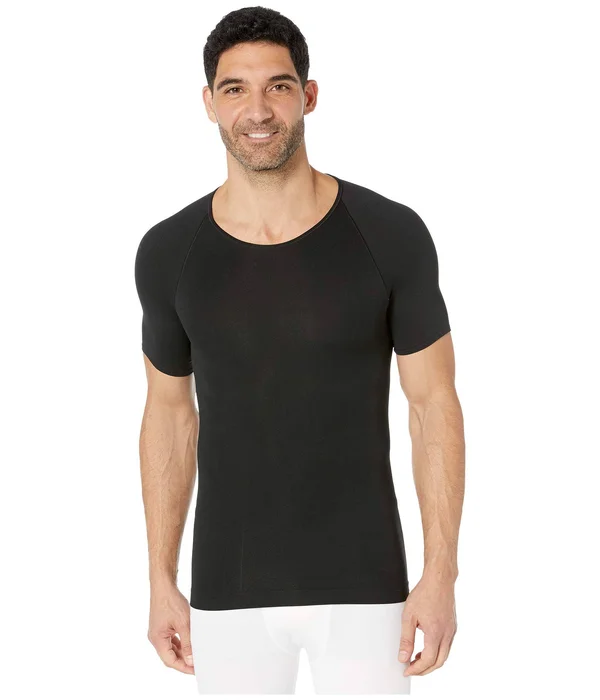 Spanx Zoned Performance Compression Crew Neck Top - Mens - Black - XL