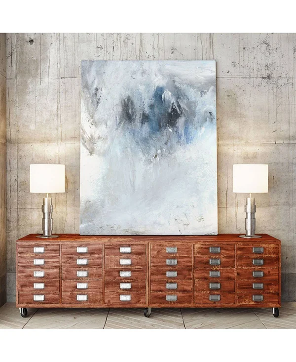 CLICART 22 in. x 28 in. Winter Wonderland II by Pi Studio Wall Art - White/ Blue