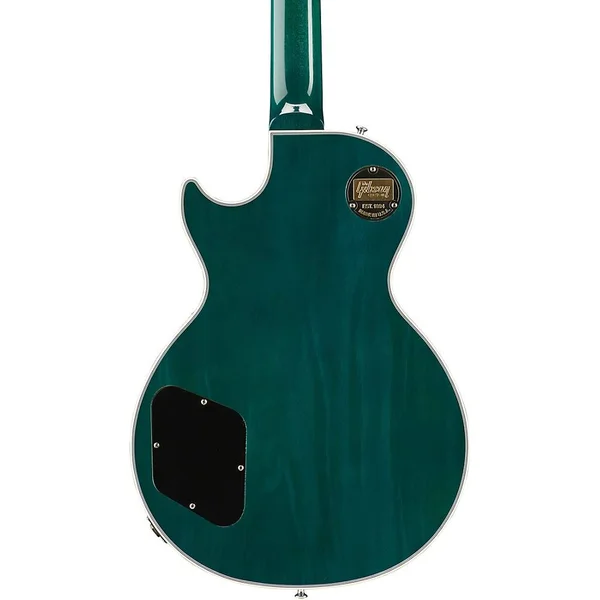Gibson Les Paul Custom - Solid Body Electric Guitar Peacock 5-Ply Black Pickguard
