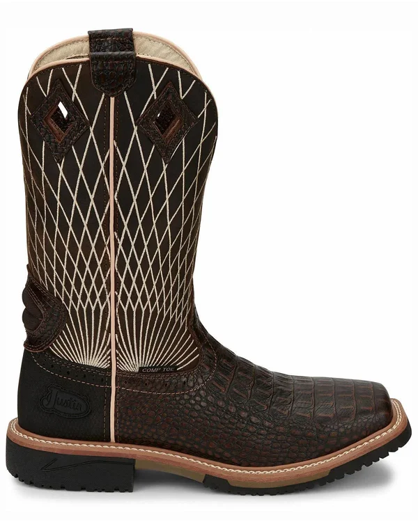 Justin Men's Derrickman Western Work Boots - Composite Toe