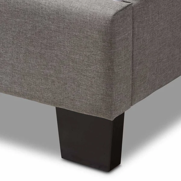 Baxton Studio Brookfield Fabric Twin Bed - Grey