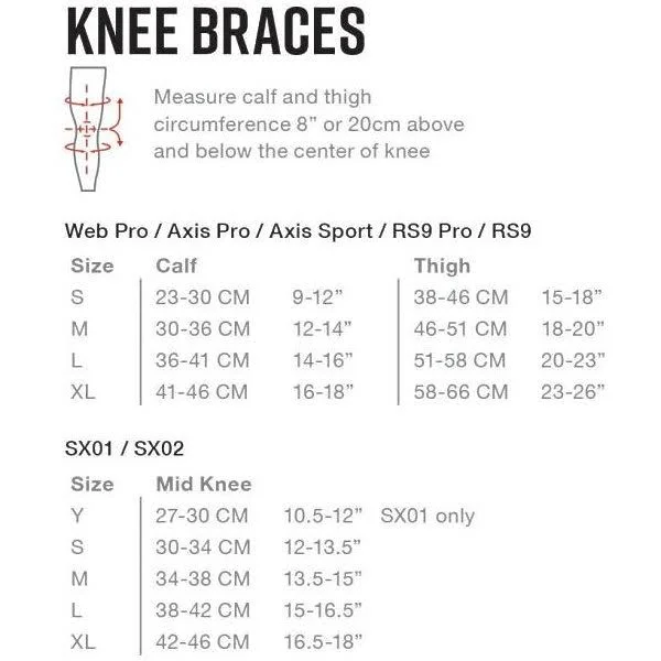 EVS RS9 Knee Brace Right Medium Black RS9-BK-MR