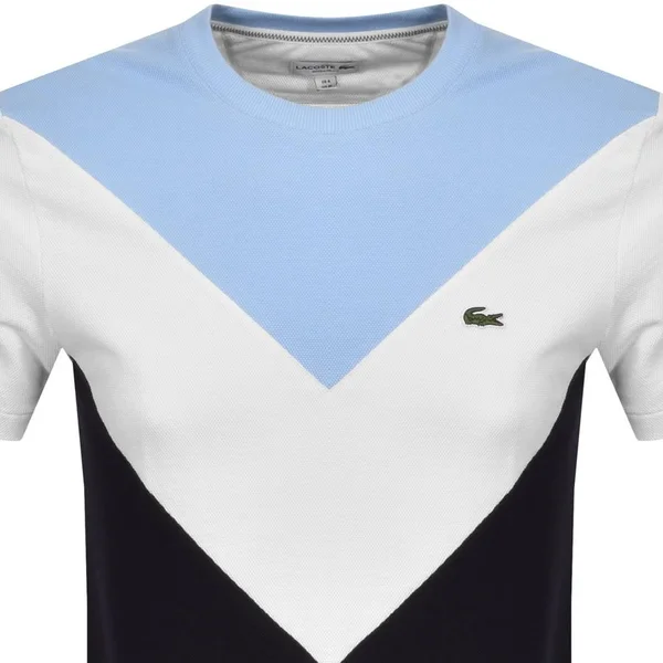Lacoste Colour Block T Shirt Blue
