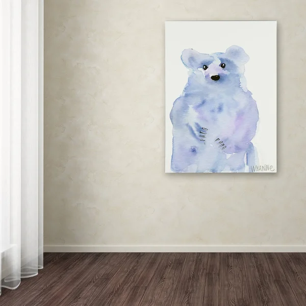 Trademark Fine Art Wyanne 'Blue Bear' Canvas Art - 35x47