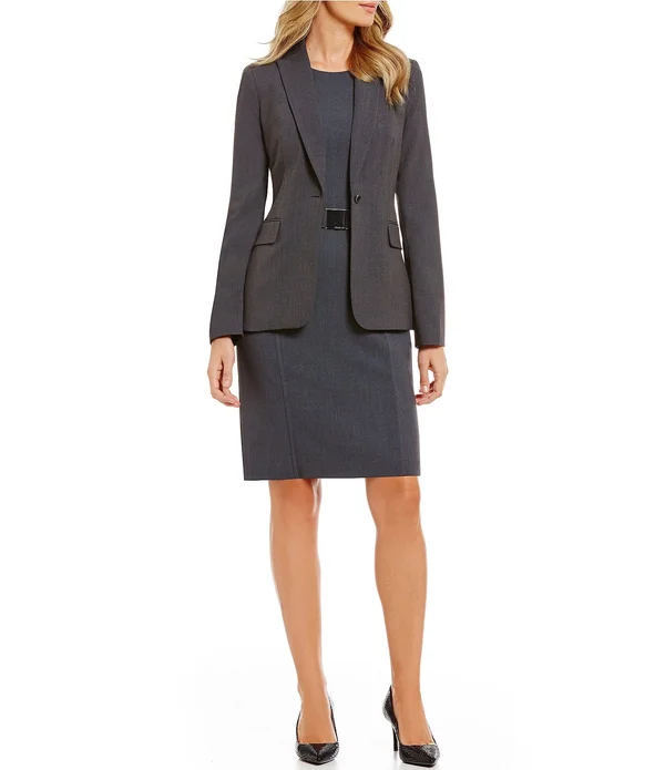 Calvin Klein Women's 1 Button Jacket - Black, 14