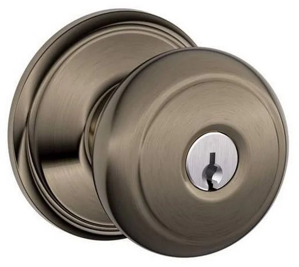 Schlage F80 Andover Storeroom Lock Antique Nickel Finish