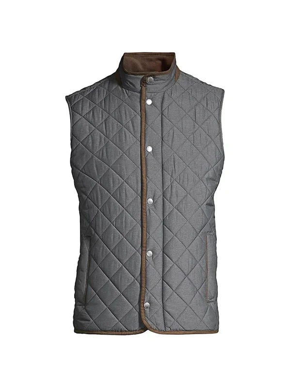 Peter Millar Men's Essex Quilted Vest - Iron - Size Small