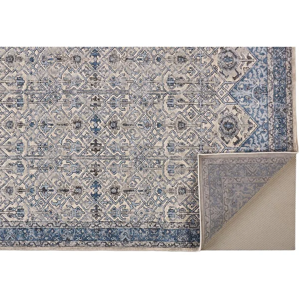 Feizy Ainsley 3899F Blue Gray Rug - 5 ft x 8 ft