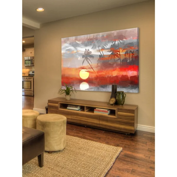 Reflective Sun Art Print on Premium Canvas - Size: 16 inch x 24 inch