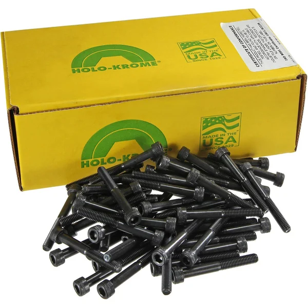 M6 x 1.0 x 40mm Socket Cap Screw - Steel - Black Oxide - UNC - Pkg of 100 - USA - Holo-Krome 76188