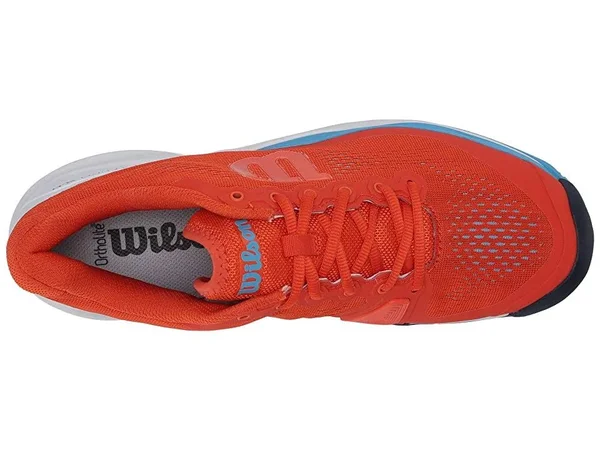 Wilson Men's Rush Pro 3.0 Tennis Shoes (Tangerine Tango/White/Bonnie Blue)