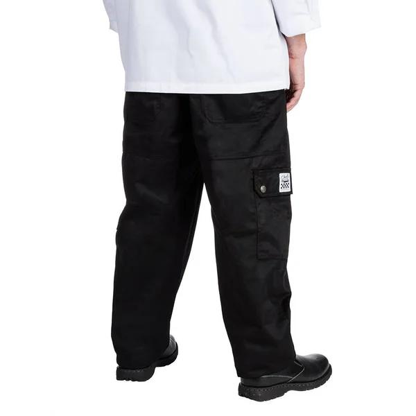 Chef Revival P024BK-4X Chef Pants, Cargo, Men, Black, 4X