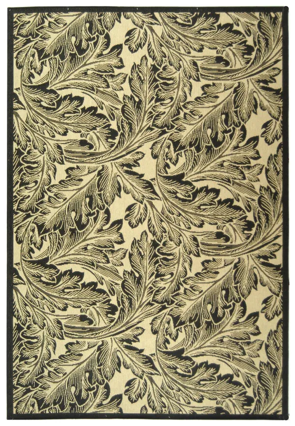 Safavieh Courtyard CY2996-3901 5&3x22 x 7&7x22 Sand - Black Area Rug