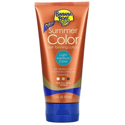 Banana Boat - Summer Color Self Tanning Lotion, Light Medium Color, 6 fl oz (177 ml)