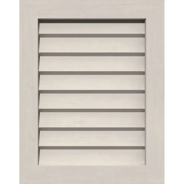 Ekena Millwork GVWVE28X1602SDPPI 28x22W x 16x22H Vertical Gable Vent (33x22W x 21x22H Frame Size): Primed, Non-Functional, Smoot