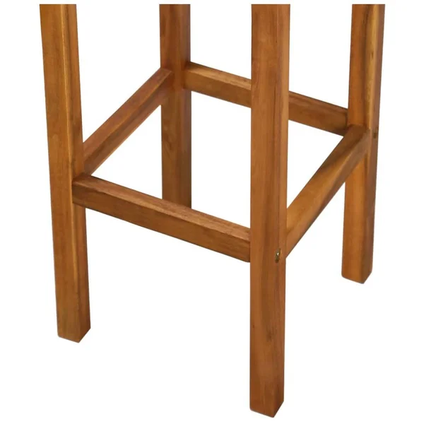 vidaXL Outdoor Bar Chairs 2 Pcs Solid Acacia Wood