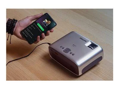 Philips - NeoPix Easy+ LCD Mini Projector - Black/Silver