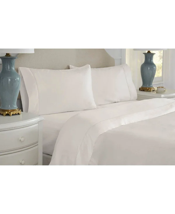 Pointehaven 525 Thread Count California King Sheet Set - Ivory Pearl