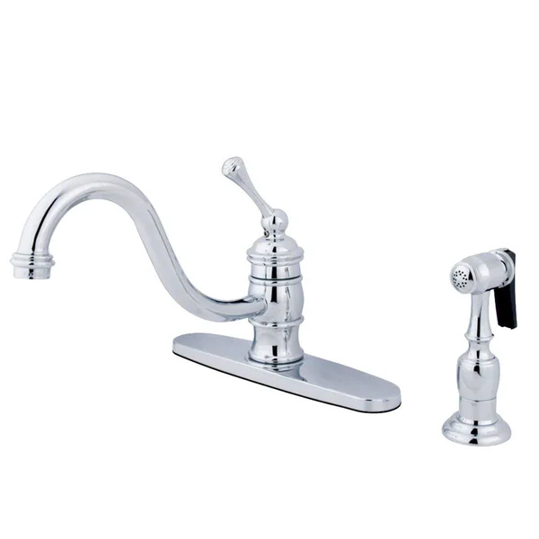 Kingston Brass KB3579BLBS 8x22 Kitchen Faucet, Brushed Nickel/Polished Brass
