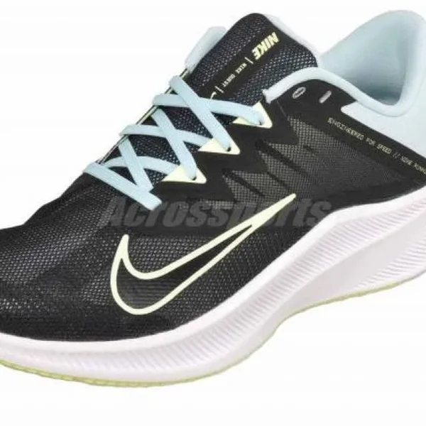 Nike Women's Quest 3 Running Shoe - Black, 9