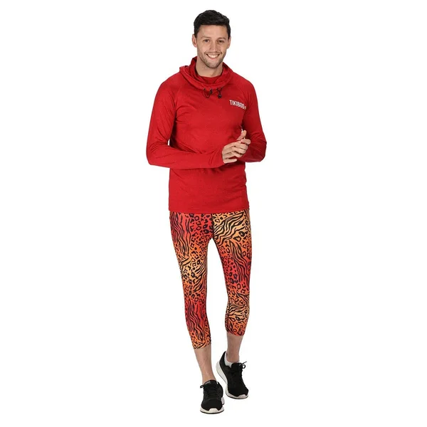 Sahara Sunset Capri, Tikiboo XXXL, Orange, Cropped Leggings