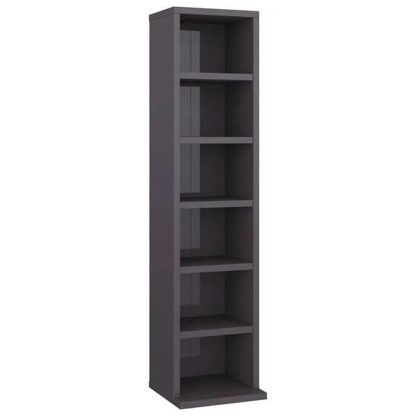 vidaXL CD Cabinet High Gloss Gray 8.3x22x7.9x22x34.6x22 Chipboard