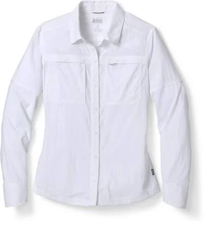 Rei Co-op Women's Sahara Button-Up Long-Sleeve Shirt White XL