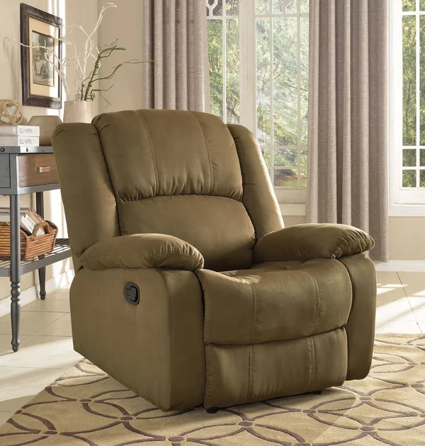 Nathaniel Home Green Microfiber Recliner