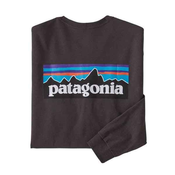 Patagonia Men's Long-Sleeved P-6 Logo Responsibili-Tee Crater Blue - M
