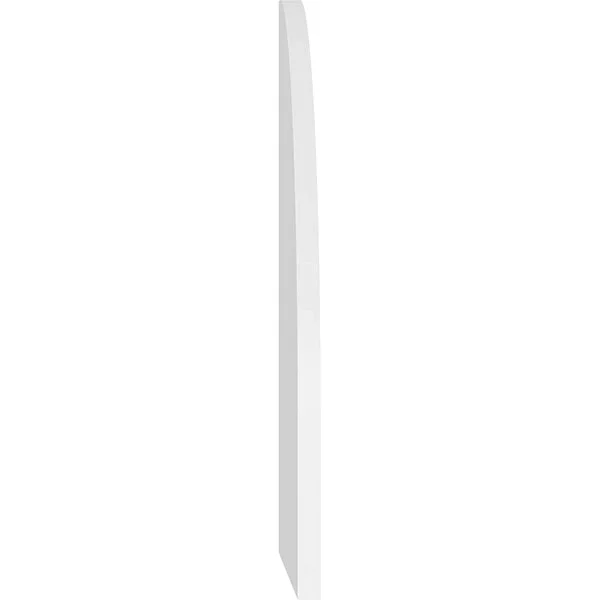 Ekena Millwork GVPQL24X3001SN 24x22W x 30x22H Quarter Round Top Left Surface Mount PVC Gable Vent: Non-Functional - w/ 3-1/2x22W