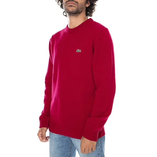 Lacoste Mens Classic 476 Red Pullover Crew-Neck Sweater Size 3