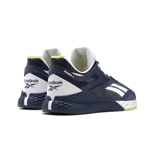 Reebok Men's Nano x Training Shoes - Vector Navy/White/Chartreuse 9.5