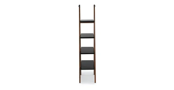 Solid Wood A-Frame Shelf, Black and Walnut, Article Caliper Modern Furniture - Labor Day Deals