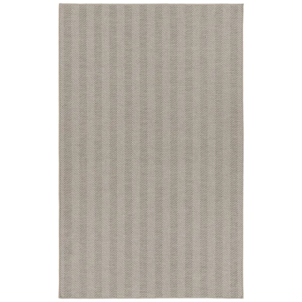 Porch & den Reiling Stripe Indoor/Outdoor Flat-Weave Rug - 5&0 x 7&0 - Frost