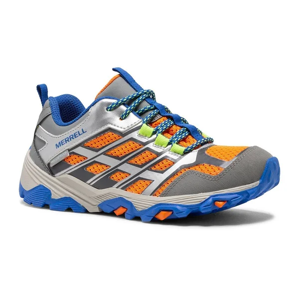 Merrell Kid's Moab FST Low Waterproof Shoes, Size: 2.5, Grey/Silver/Orange