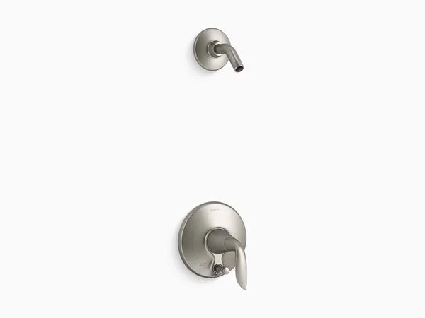 Kohler T5319-4L-BN Refinia Rite-Temp Shower Trim Set with Push-Button Diverter, Less Showerhead - Vibrant Brushed Nickel