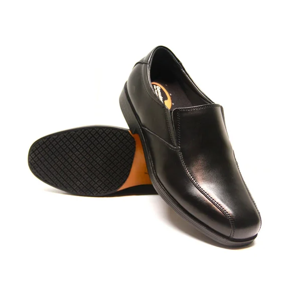 Men's Genuine Grip Footwear Slip-Resistant Slip-On Dress, Size: 8.5, Black