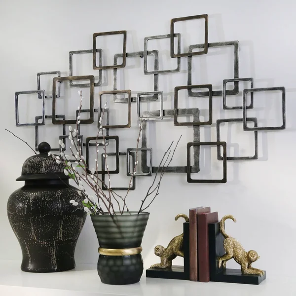 Sagebrook Home Metal 24x22 Wall Decor, Bronze/ Silver, WB