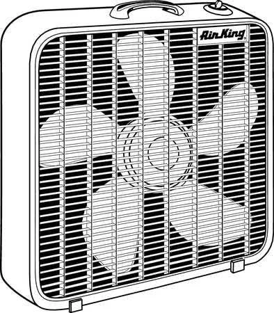 Air King 9723 Box Fan - 3 Speeds, 20x22 Blade Dia.