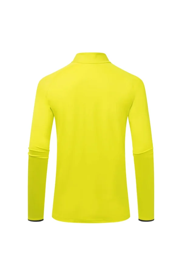 Kjus Mens Feel Halfzip Yellow, Mens Long-sleeved T-Shirt, Size 44 - Color Citric Yellow