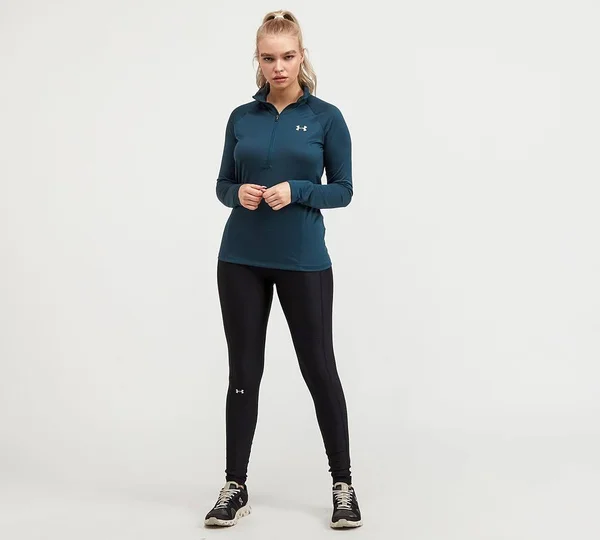 Under Armour Women's Tech Zip - Blue - LG
