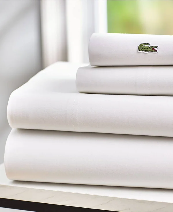 Lacoste Home Advantage Easy Care Sheet Set - Twin/XL - Deep Red