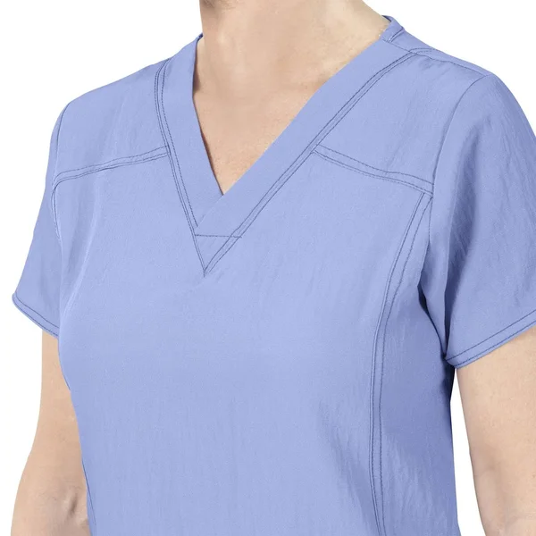 WonderWink Four Stretch Women's Sporty V-Neck Top & Cargo Pant Scrubs Set(WHITE Xs P)